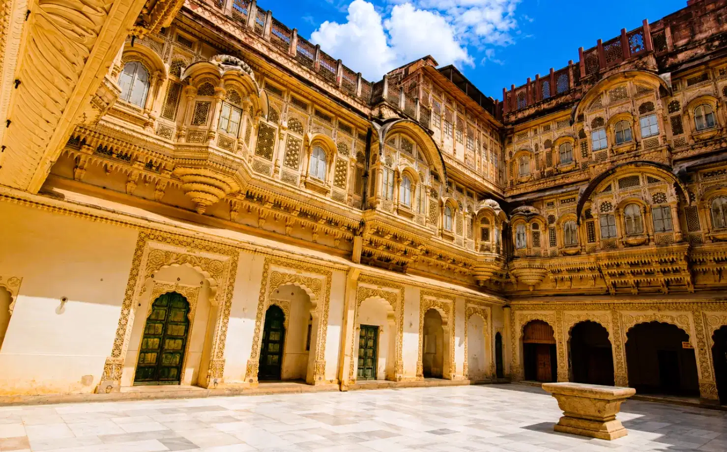 Mehrangarh Fort rising above the Blue City of Jodhpur