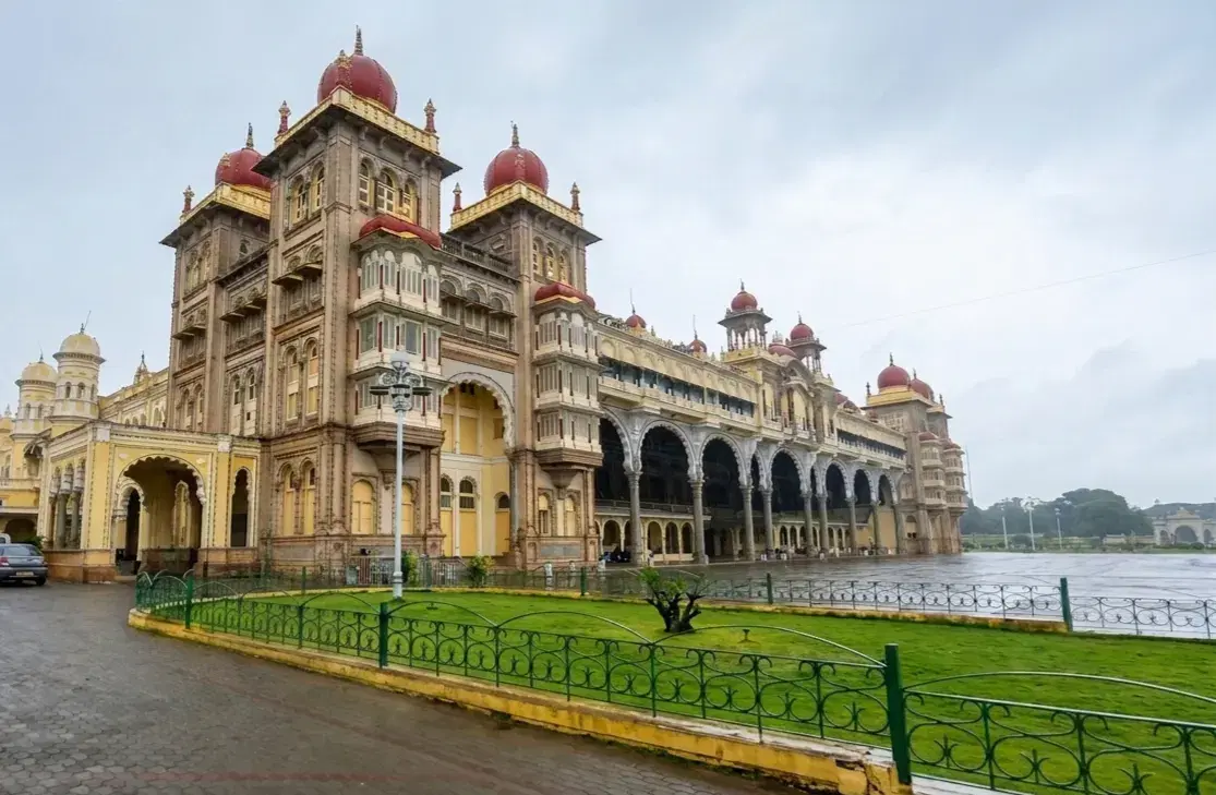 Mysore Palace illuminated with 100,000 light bulbs on Sunday evening — Karnataka's most visited attraction