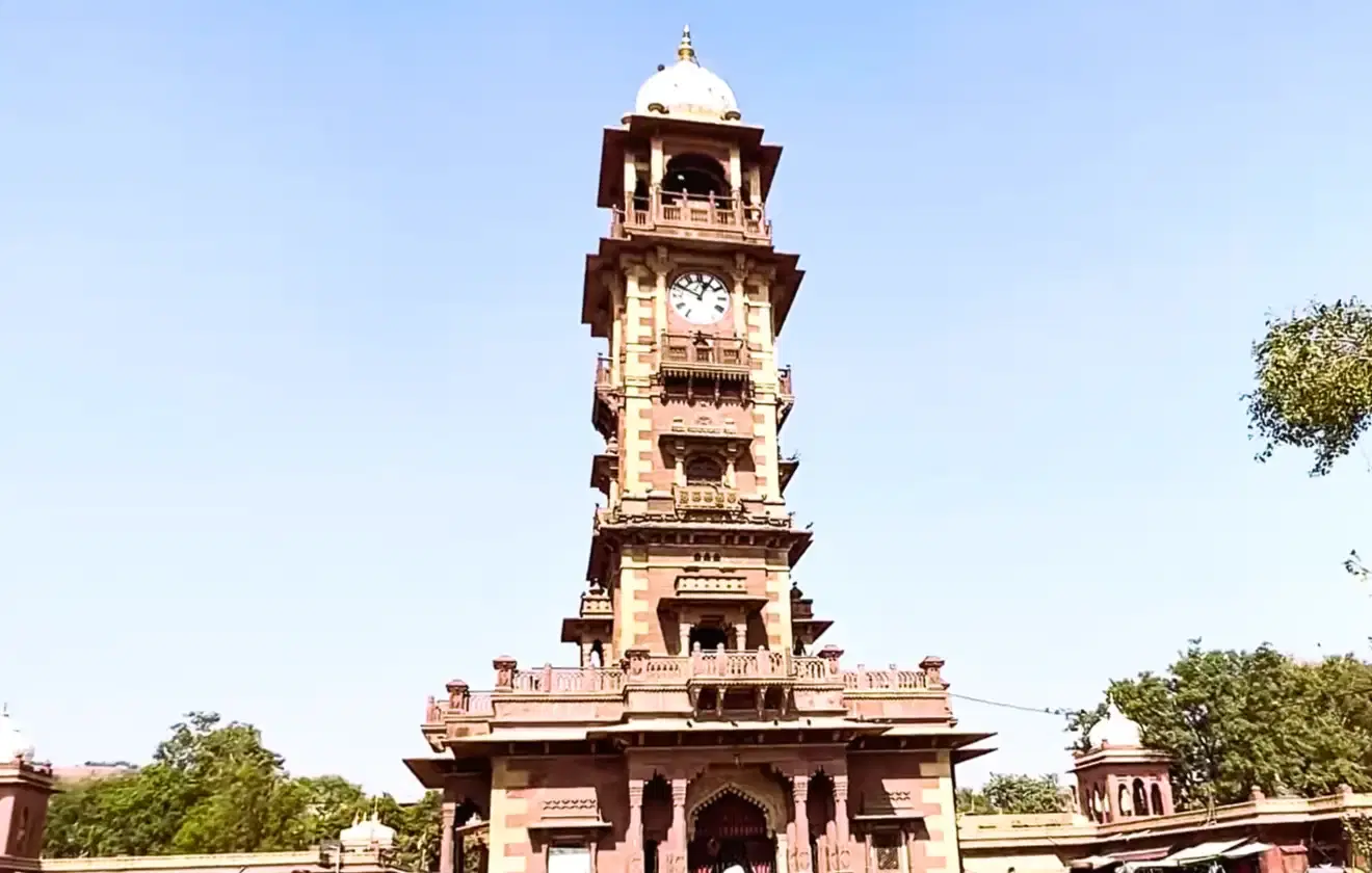 Clock Tower rising above Sardar Market in Jodhpur