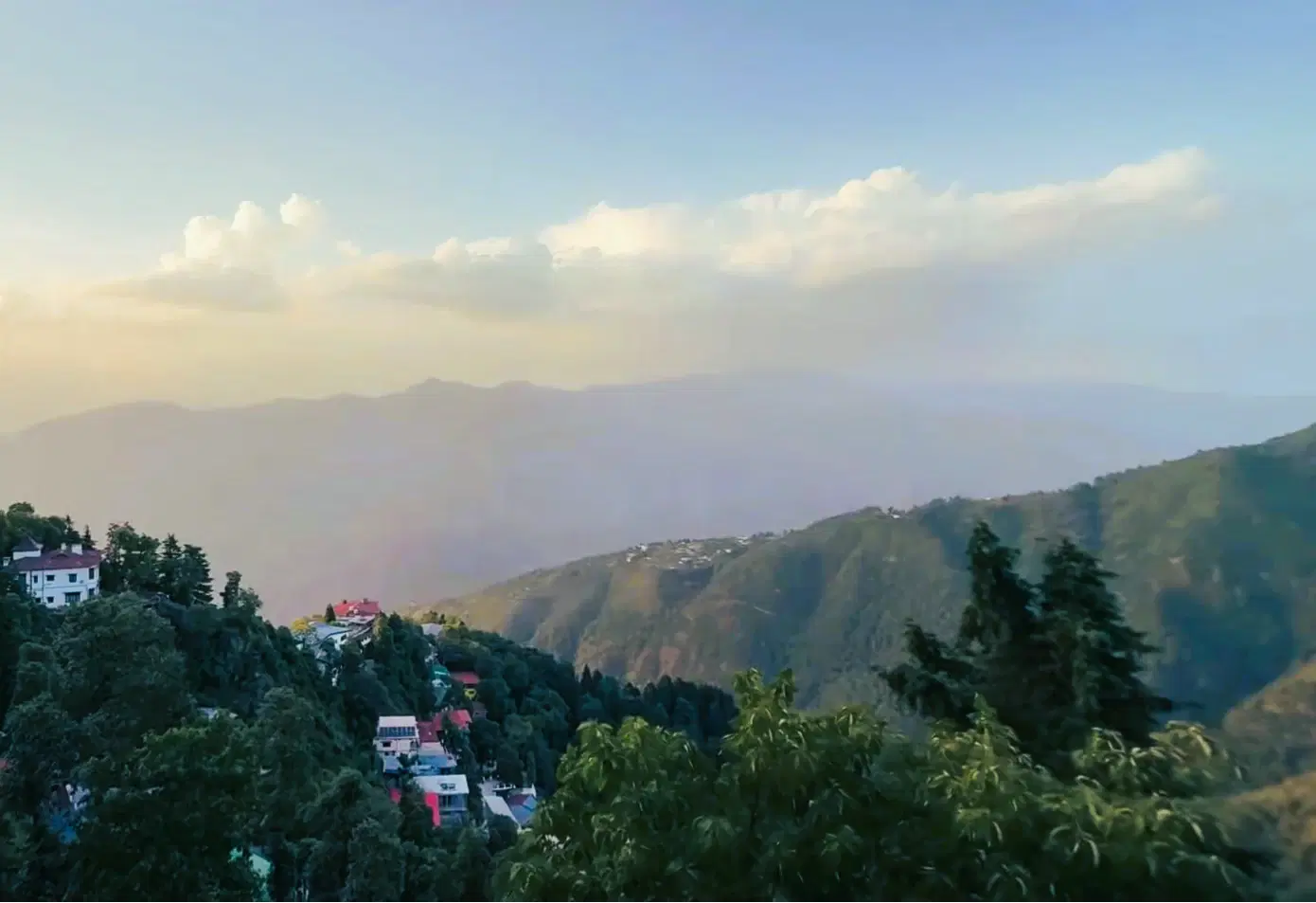 Gun Hill viewpoint overlooking Mussoorie and the Doon Valley