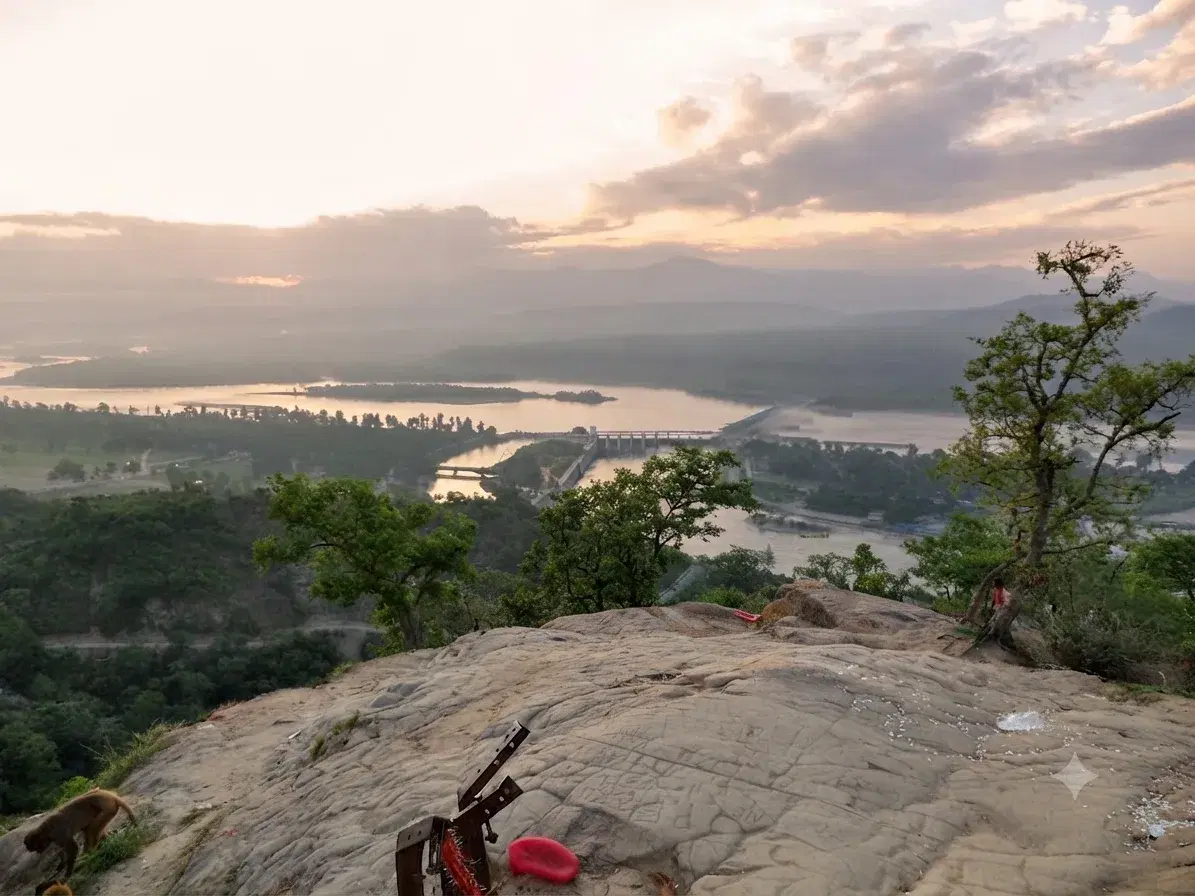 Panoramic view of Haridwar and the Ganges from Mansa Devi hilltop