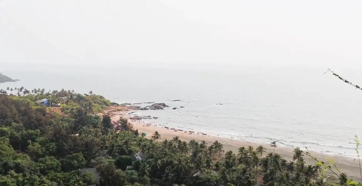 Coastal landscape seen from Chapora Fort in North Goa