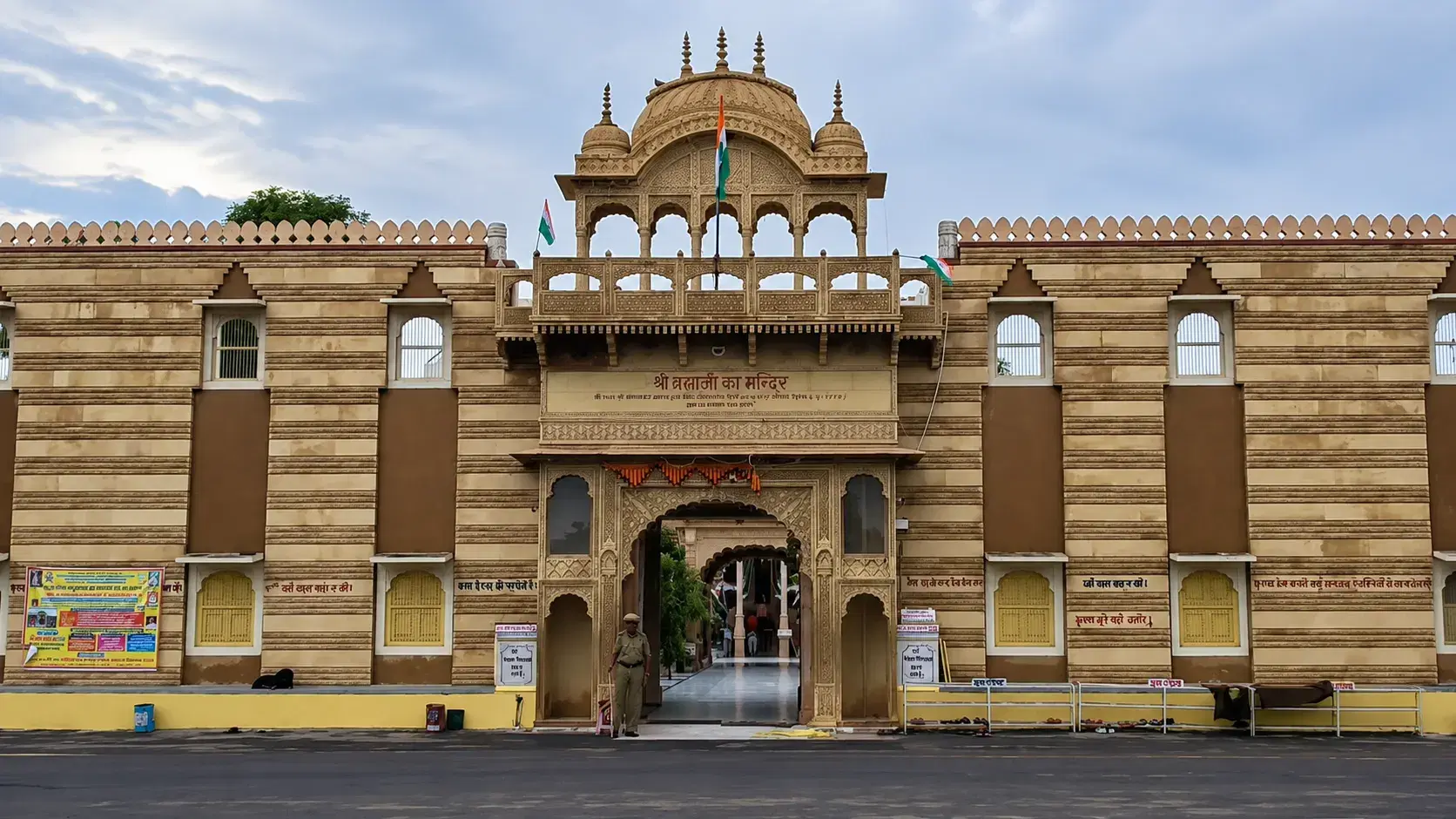 Asotra Brahma Temple built of yellow Jaisalmer sandstone near Balotra, one of the world's rare Brahma temples