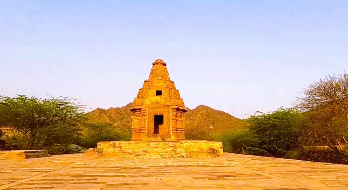 Historic stone architecture at the Kiradu Temples near Barmer